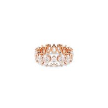 Anillo Matrix Vittore, Talla pera, Blanco, Acabado tono oro rosa
