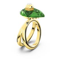 Anillo Numina, Talla pera, Verde, Baño tono oro