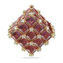 Aro stud Curiosa, Individual, Naranja, Baño tono oro