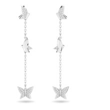 Aros Lilia, Mariposa, Largos, Baño de rodio