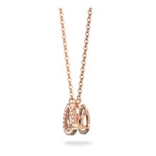 Collar Millenia, Blanco, Baño tono oro rosa