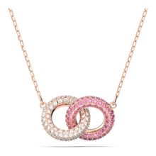 Collar Stone, Rosa, Baño tono oro rosa