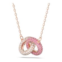 Collar Stone, Rosa, Baño tono oro rosa