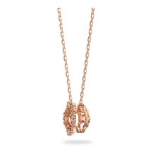 Collar Swarovski Sparkling Dance, Blanco, Baño tono oro rosa