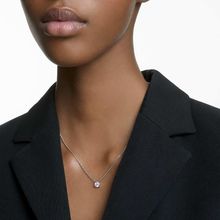 Collares Millenia, Cristal de talla Trilliant, Blanco, Baño de rodio