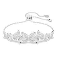 Pulsera Lilia, Mariposa, Blanca, Baño de rodio