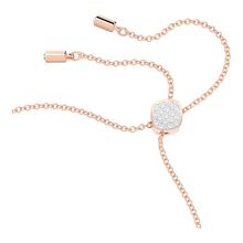 Pulsera Lilia, Mariposa, Blanca, Baño tono oro rosa