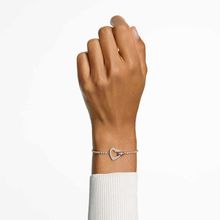 Pulsera Lovely, Corazón, Blanca, Baño tono oro