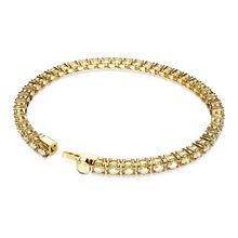 Pulsera Matrix Tennis, Talla redonda, Pequeña, Amarillo, Baño tono oro