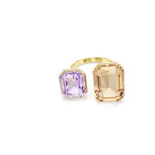 Anillo abierto Millenia, Talla octogonal, Multicolor, Baño tono oro SWA5725749-5725750