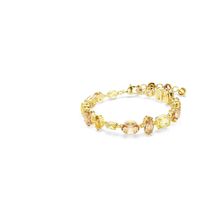 Pulsera Gema, Tallas mixtas, Amarillo, Baño tono oro