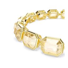 Pulsera Tennis Millenia, Talla octogonal, Caramelo, Baño tono oro